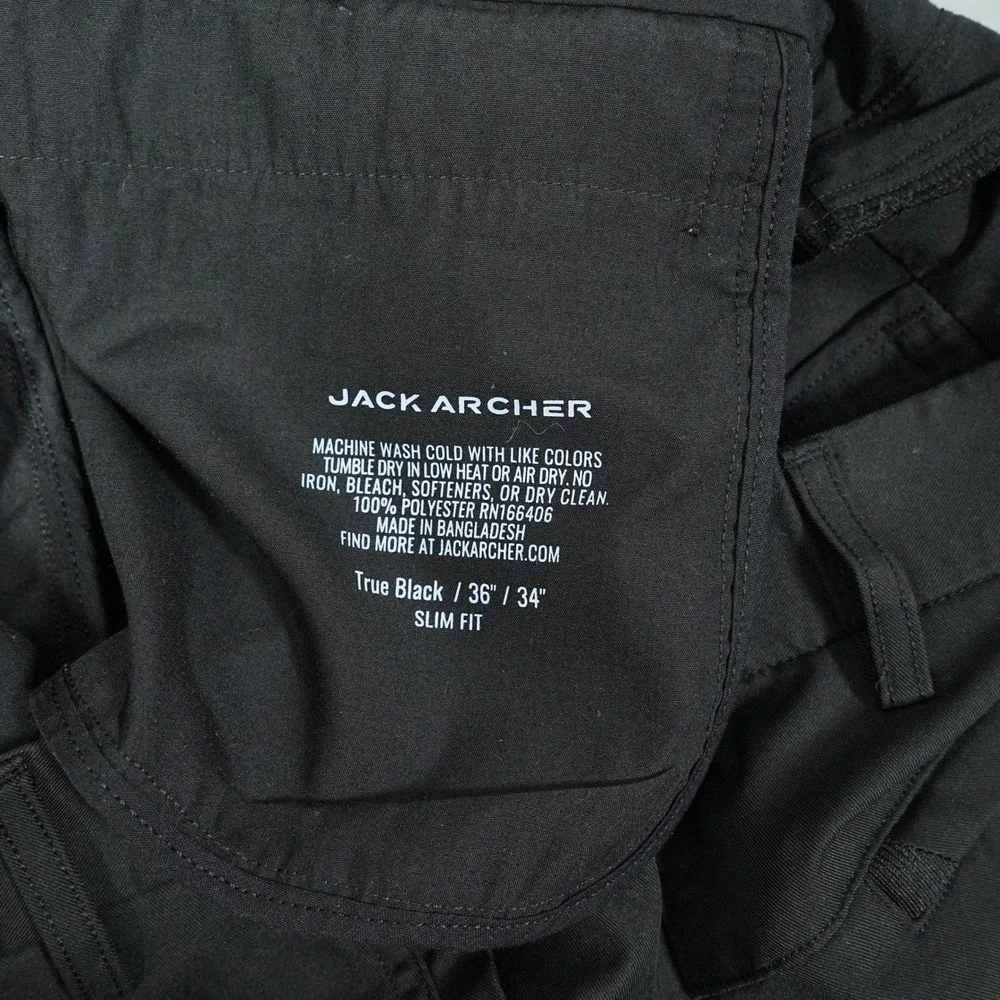 Jack Archer Jetsetter Pants Mens 36x34 True Black Slim Fit Technical Chino 36